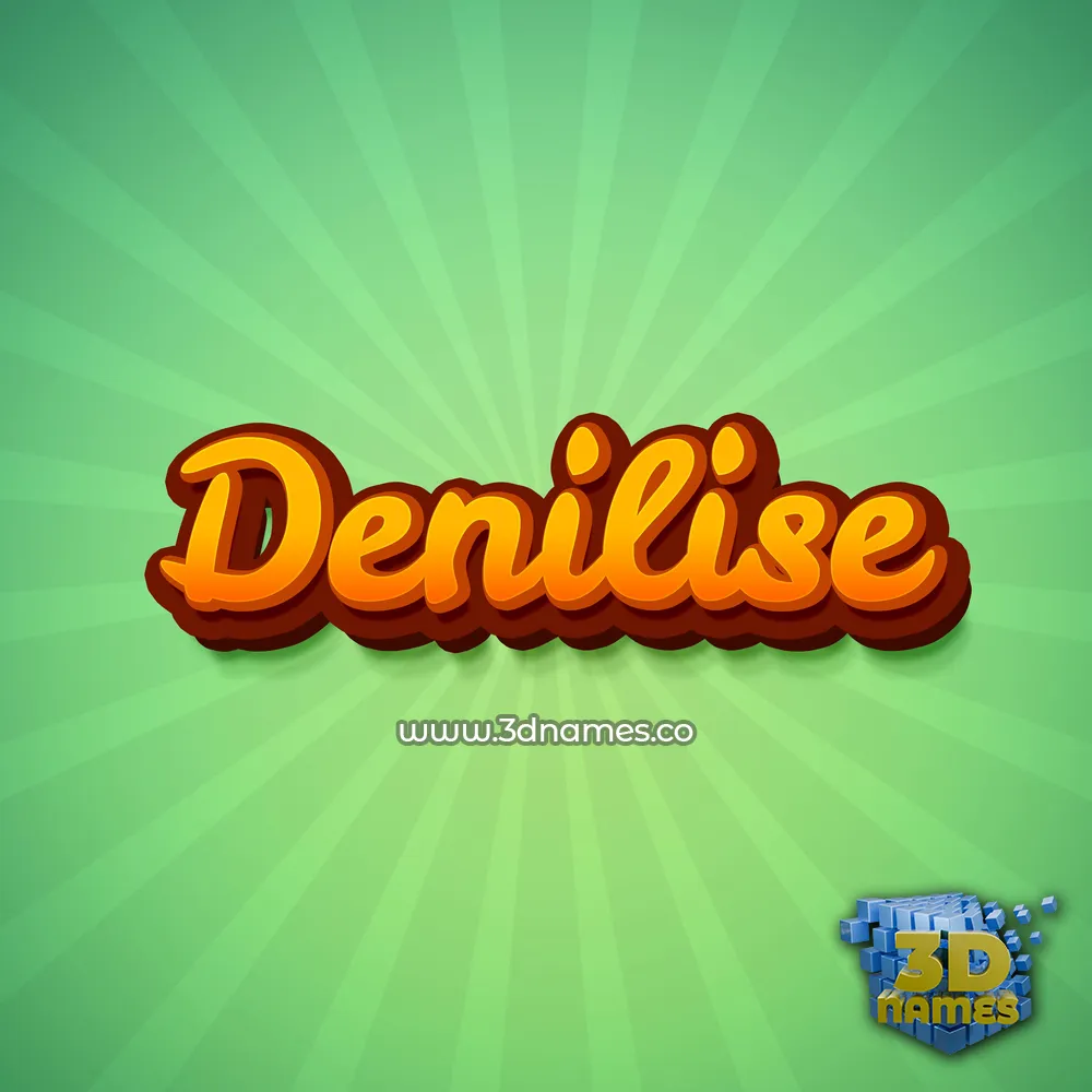 denilise in Green Rays style - 3D name wallpaper