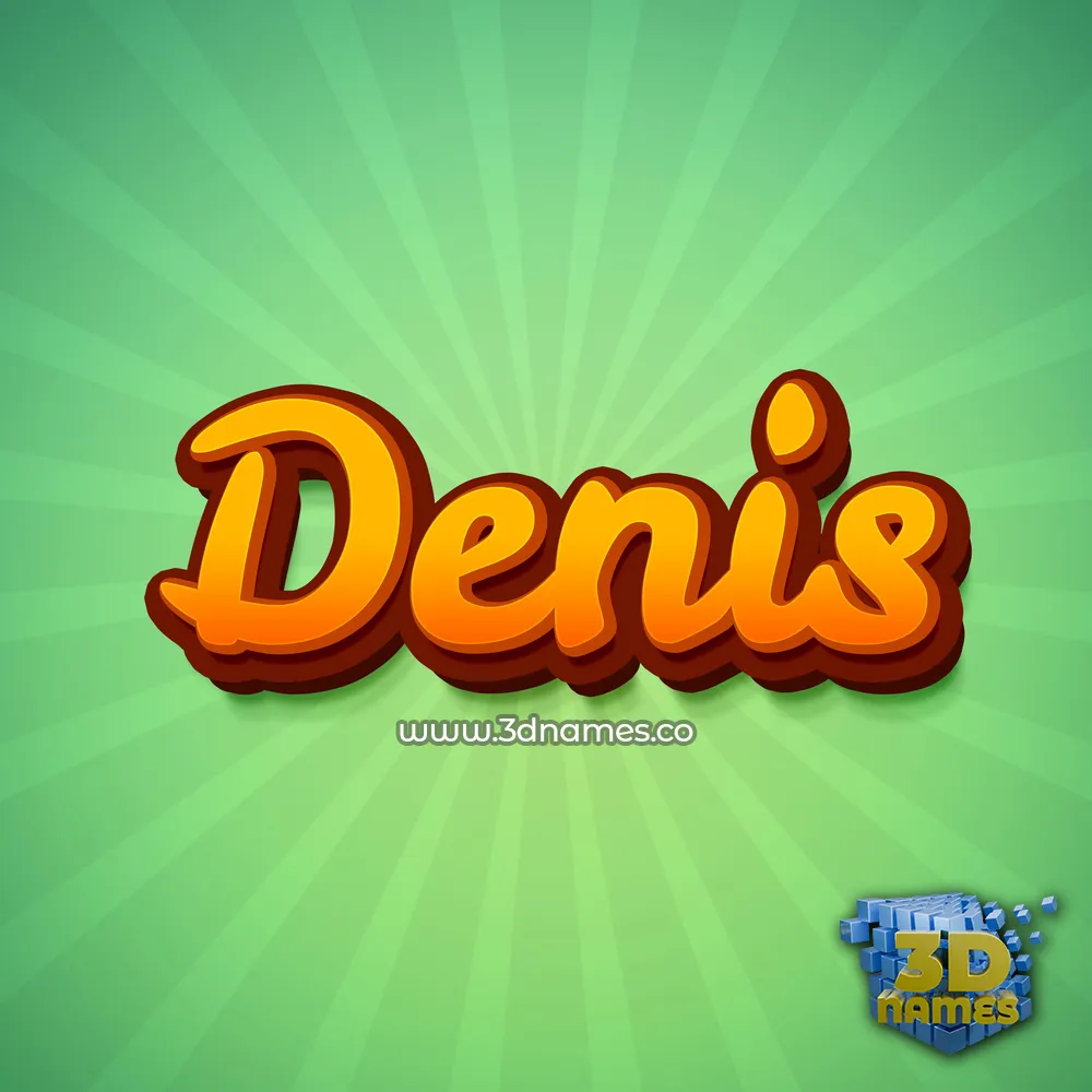 denis in Green Rays style - 3D name wallpaper