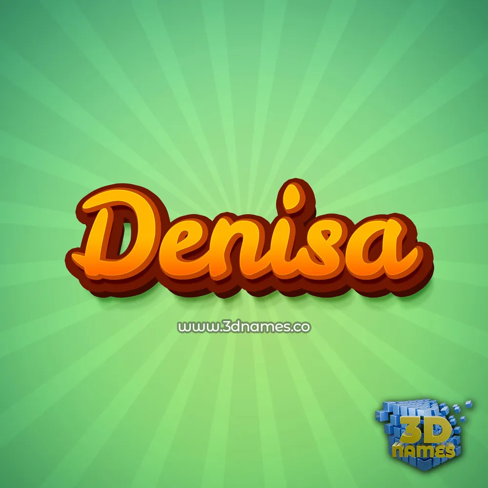 denisa in Green Rays style - 3D name wallpaper