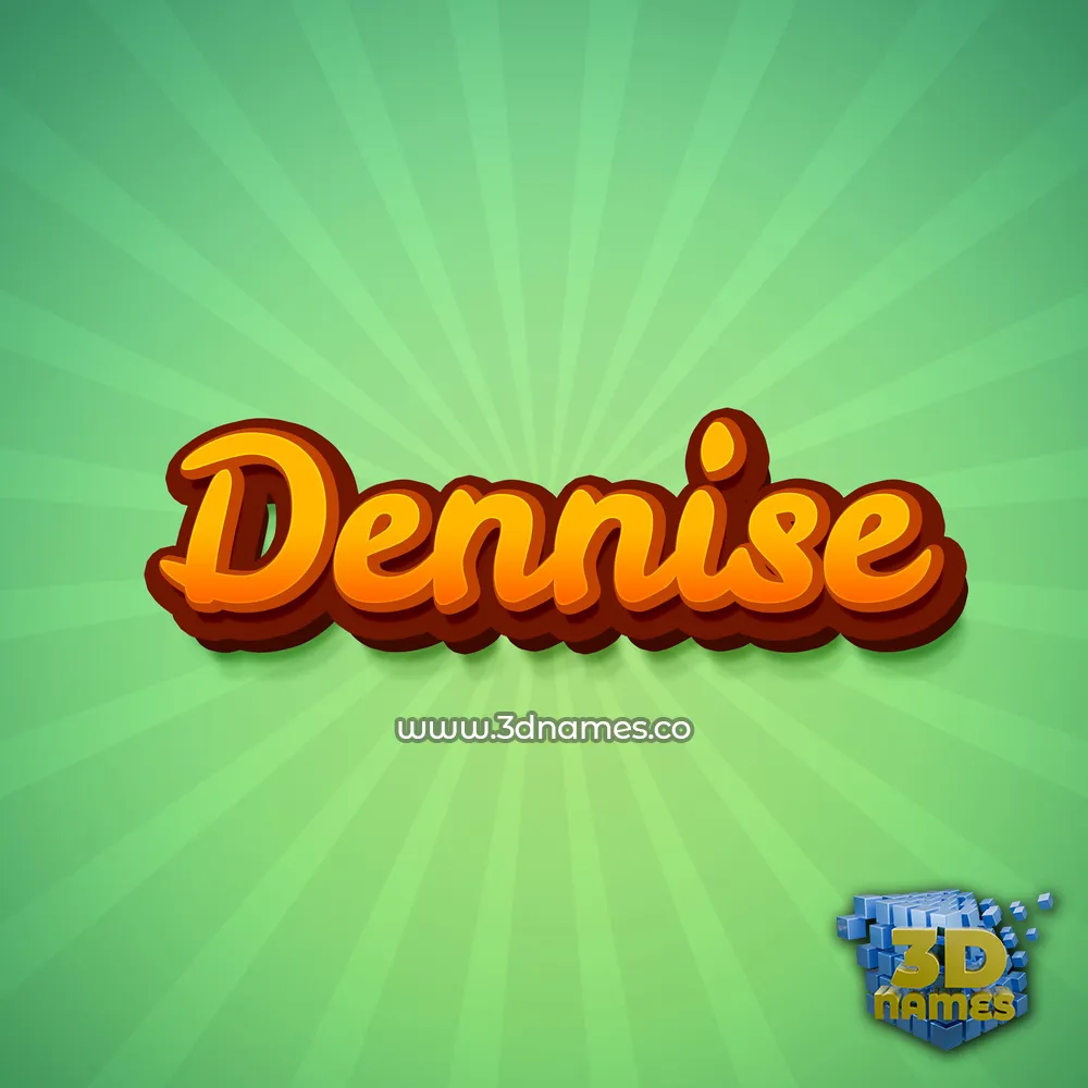 dennise in Green Rays style - 3D name wallpaper