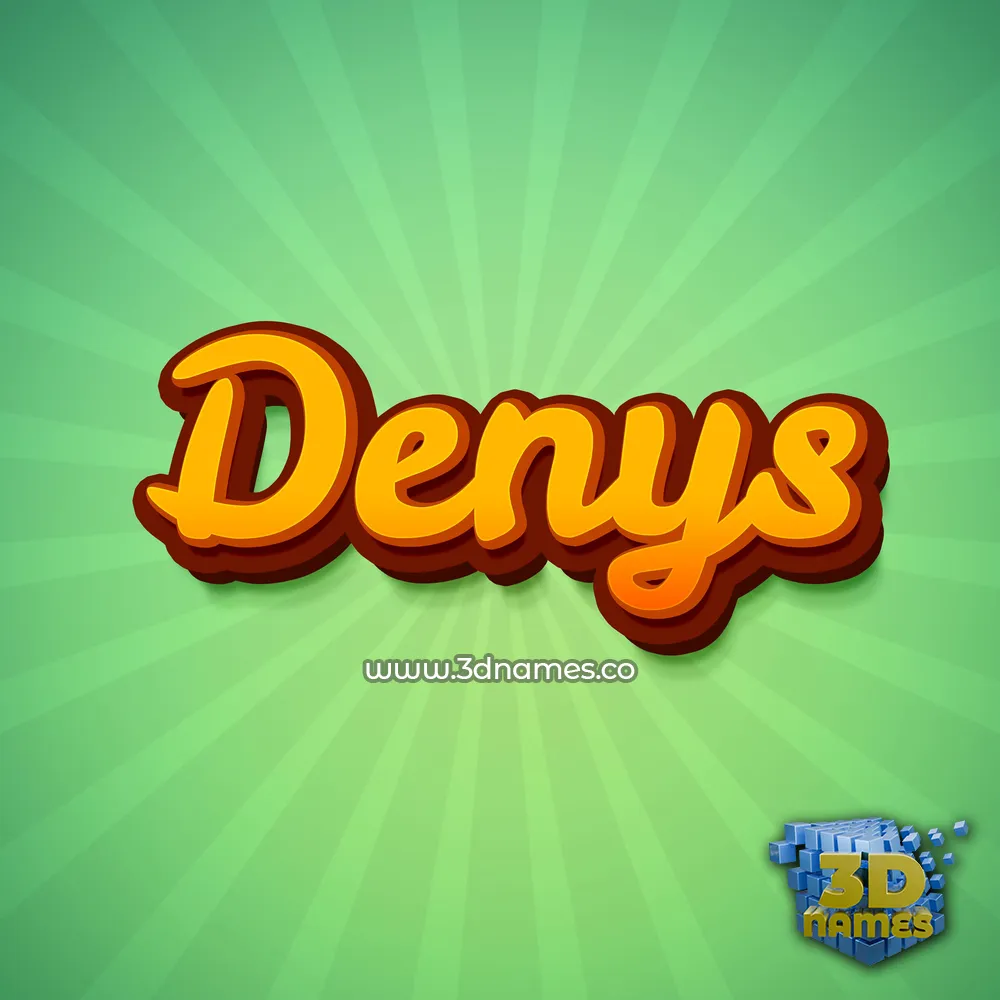 denys in Green Rays style - 3D name wallpaper