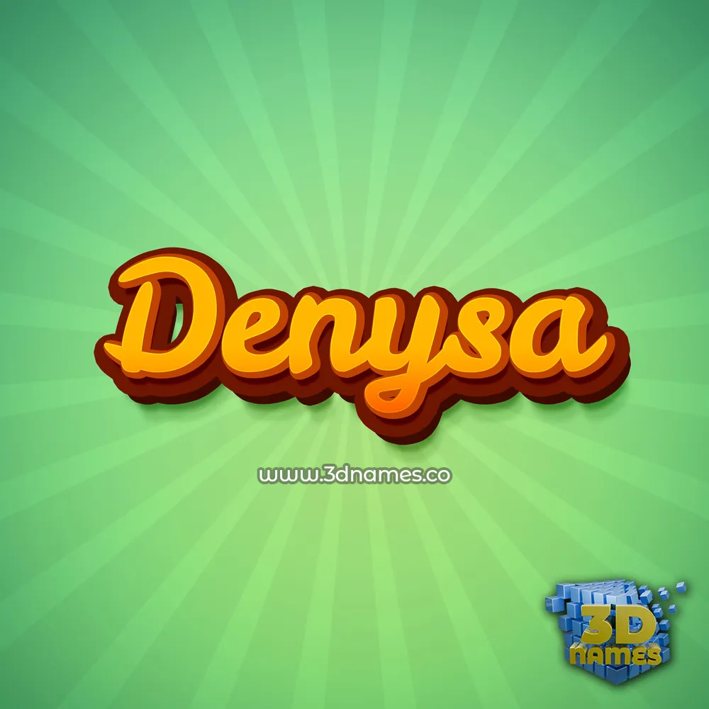 denysa in Green Rays style - 3D name wallpaper