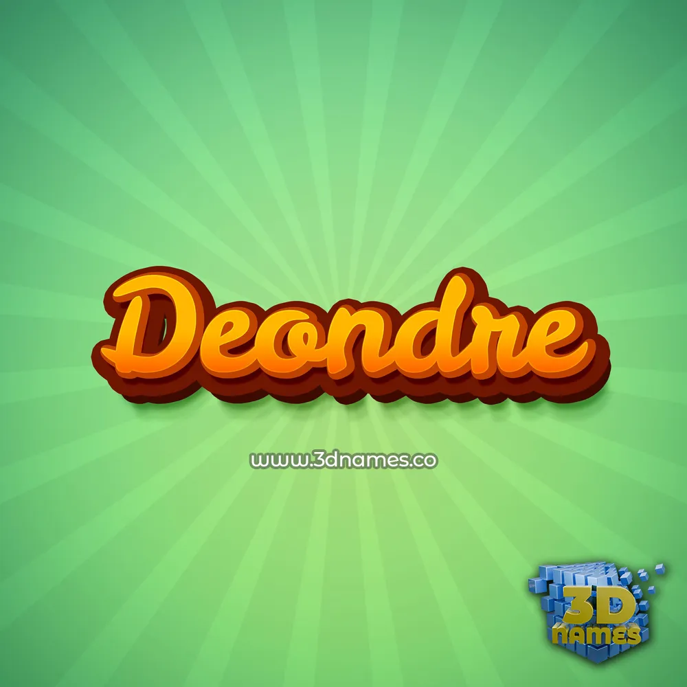 deondre in Green Rays style - 3D name wallpaper