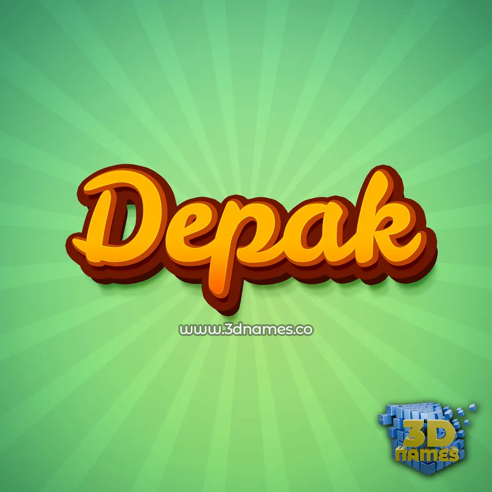 depak in Green Rays style - 3D name wallpaper