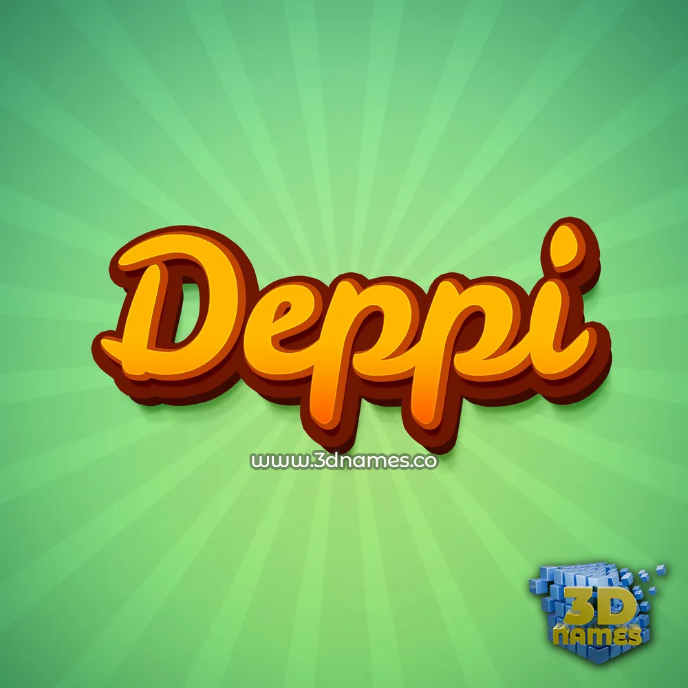 deppi in Green Rays style - 3D name wallpaper