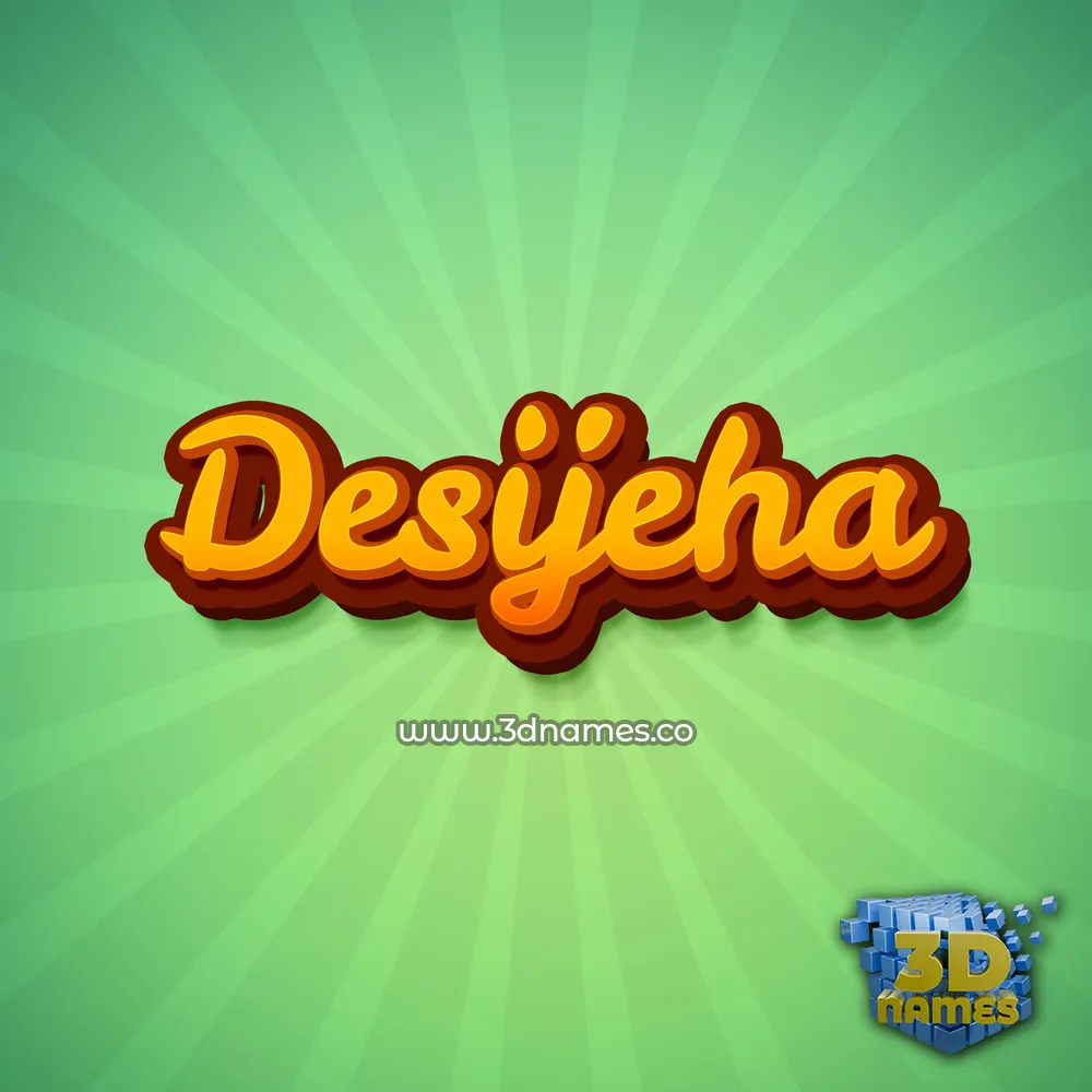 desijeha in Green Rays style - 3D name wallpaper