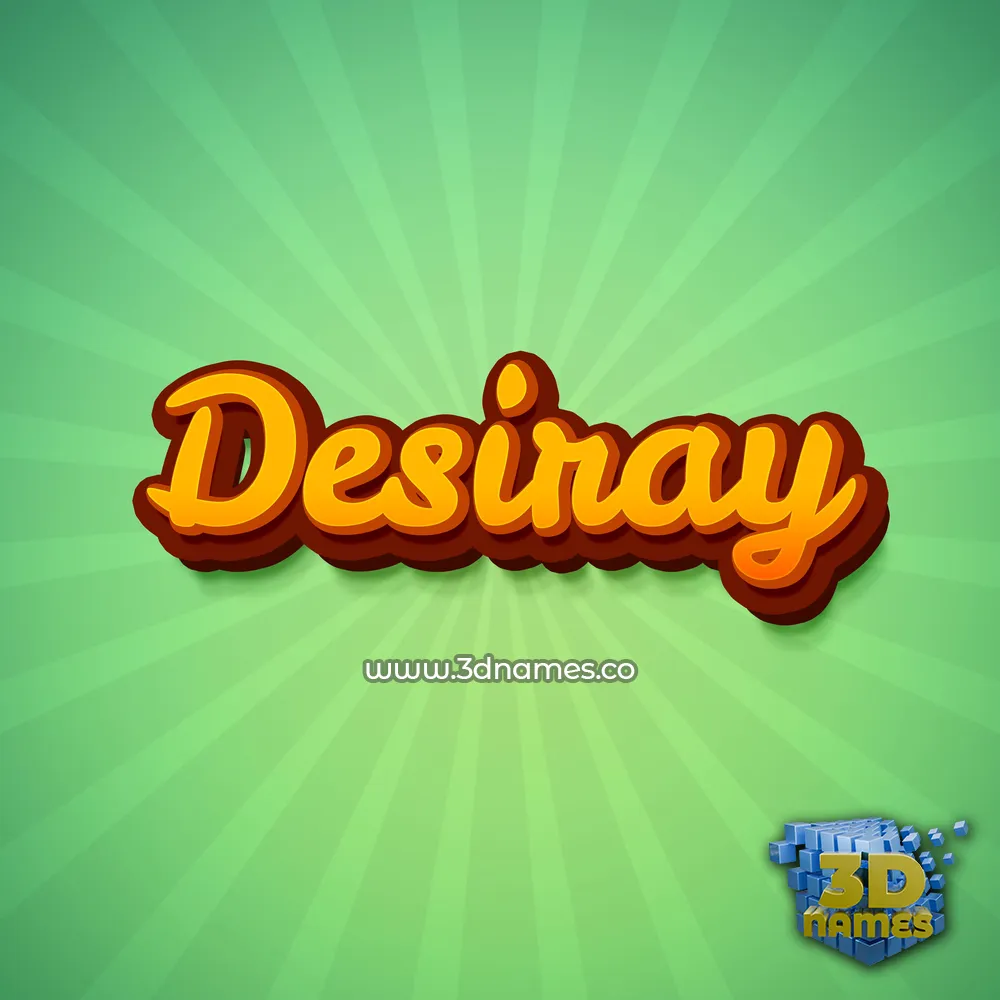 desiray in Green Rays style - 3D name wallpaper