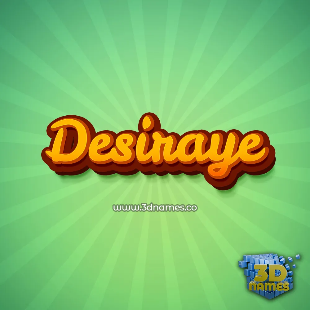 desiraye in Green Rays style - 3D name wallpaper