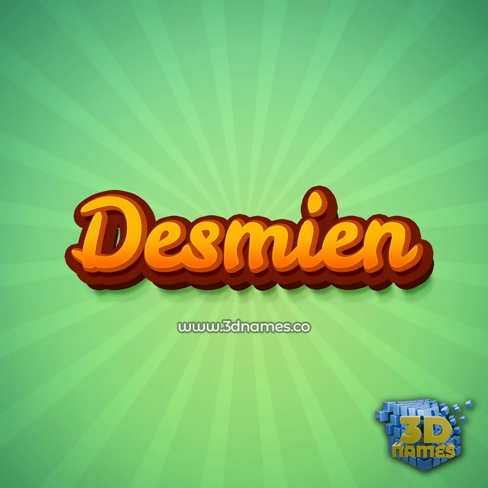 desmien in Green Rays style - 3D name wallpaper