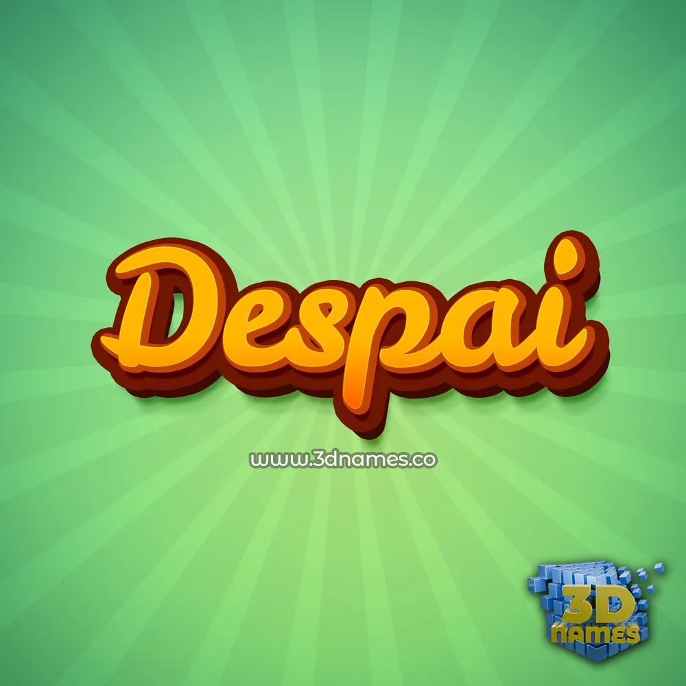 despai in Green Rays style - 3D name wallpaper