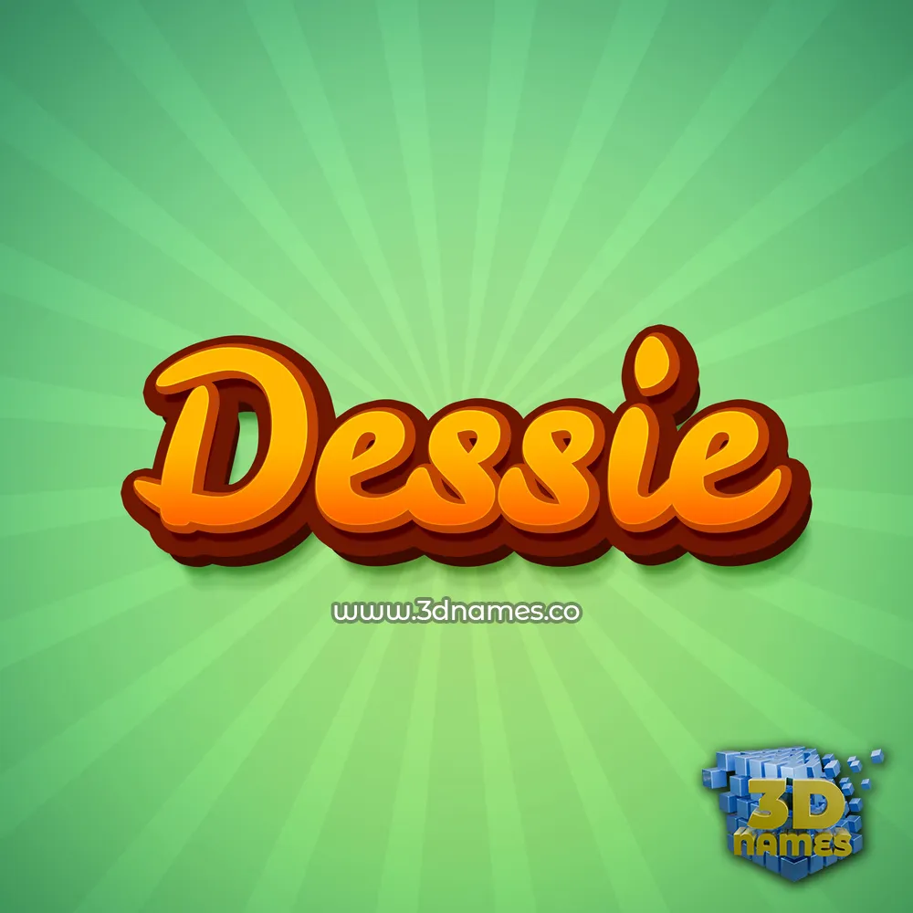 dessie in Green Rays style - 3D name wallpaper