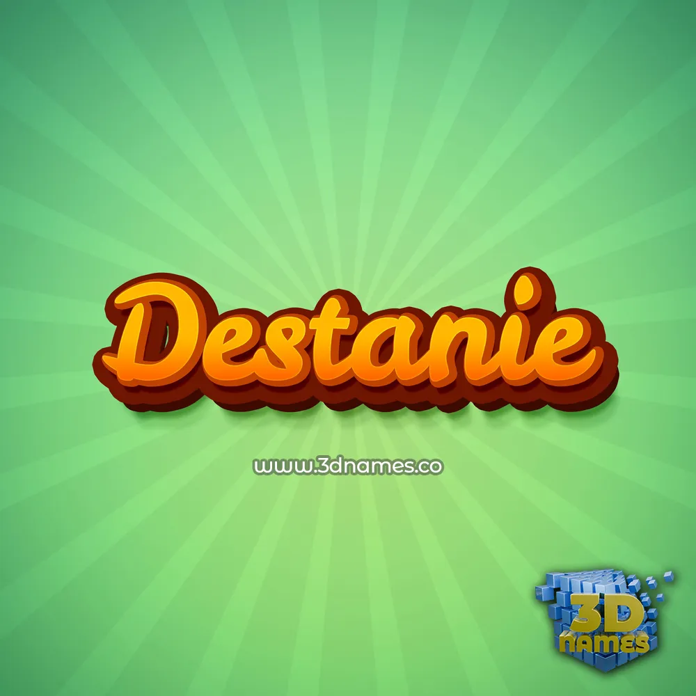 destanie in Green Rays style - 3D name wallpaper