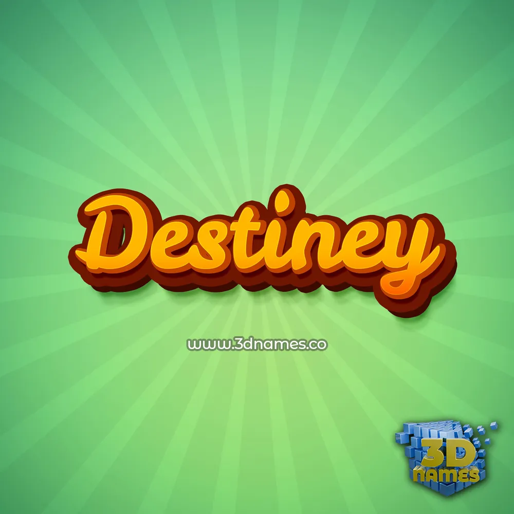 destiney in Green Rays style - 3D name wallpaper