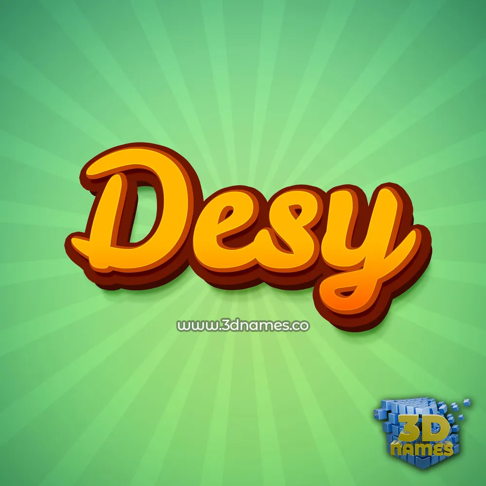 desy in Green Rays style - 3D name wallpaper