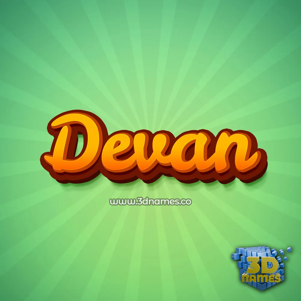 devan in Green Rays style - 3D name wallpaper
