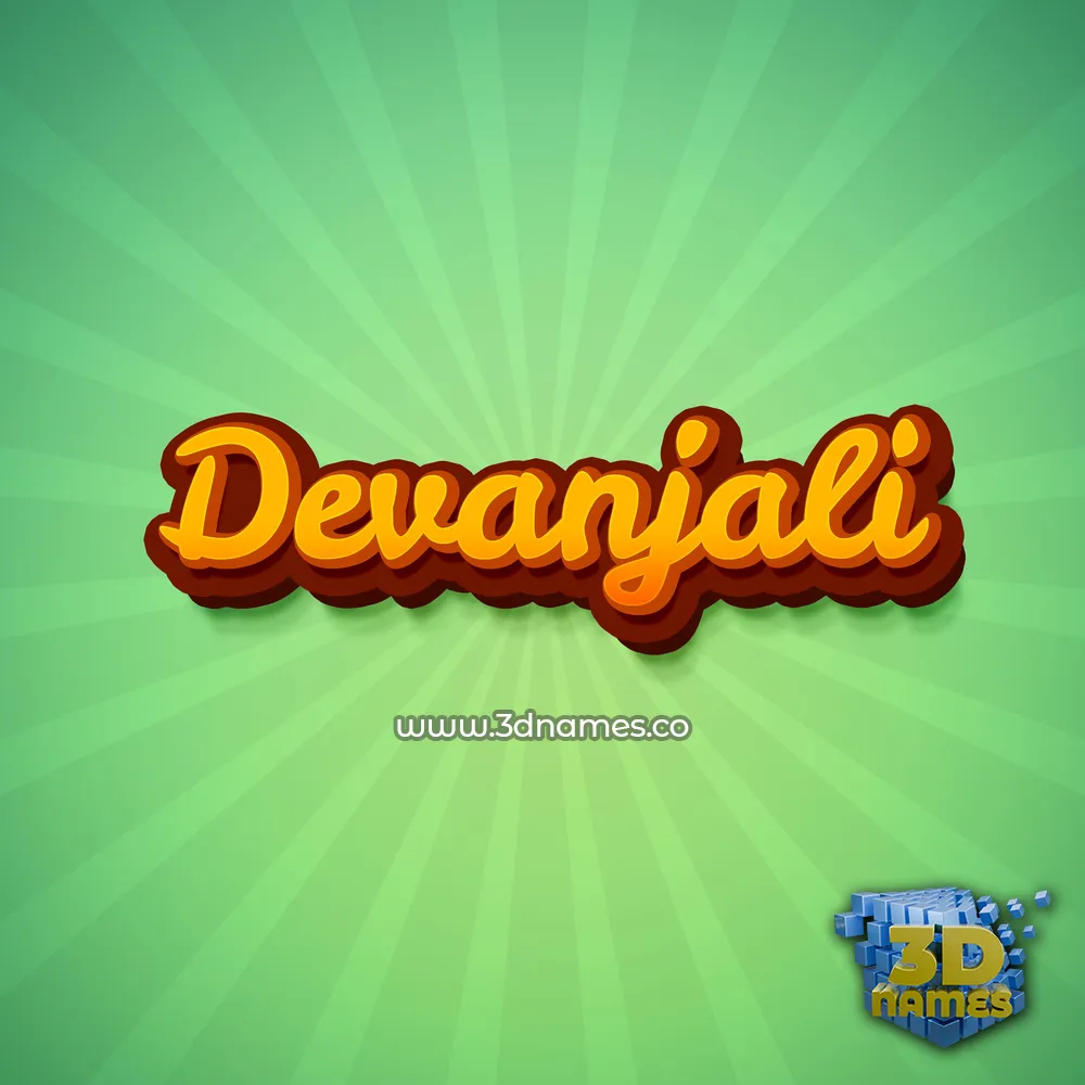 devanjali in Green Rays style - 3D name wallpaper