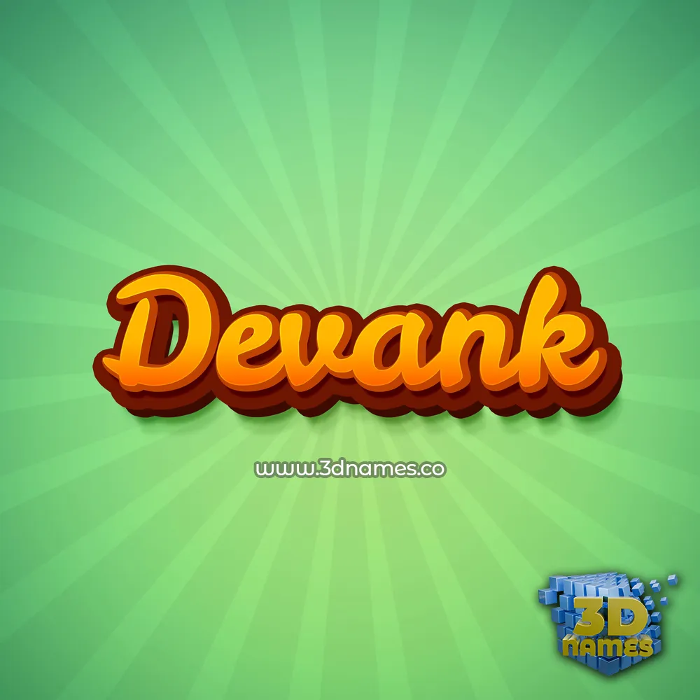devank in Green Rays style - 3D name wallpaper