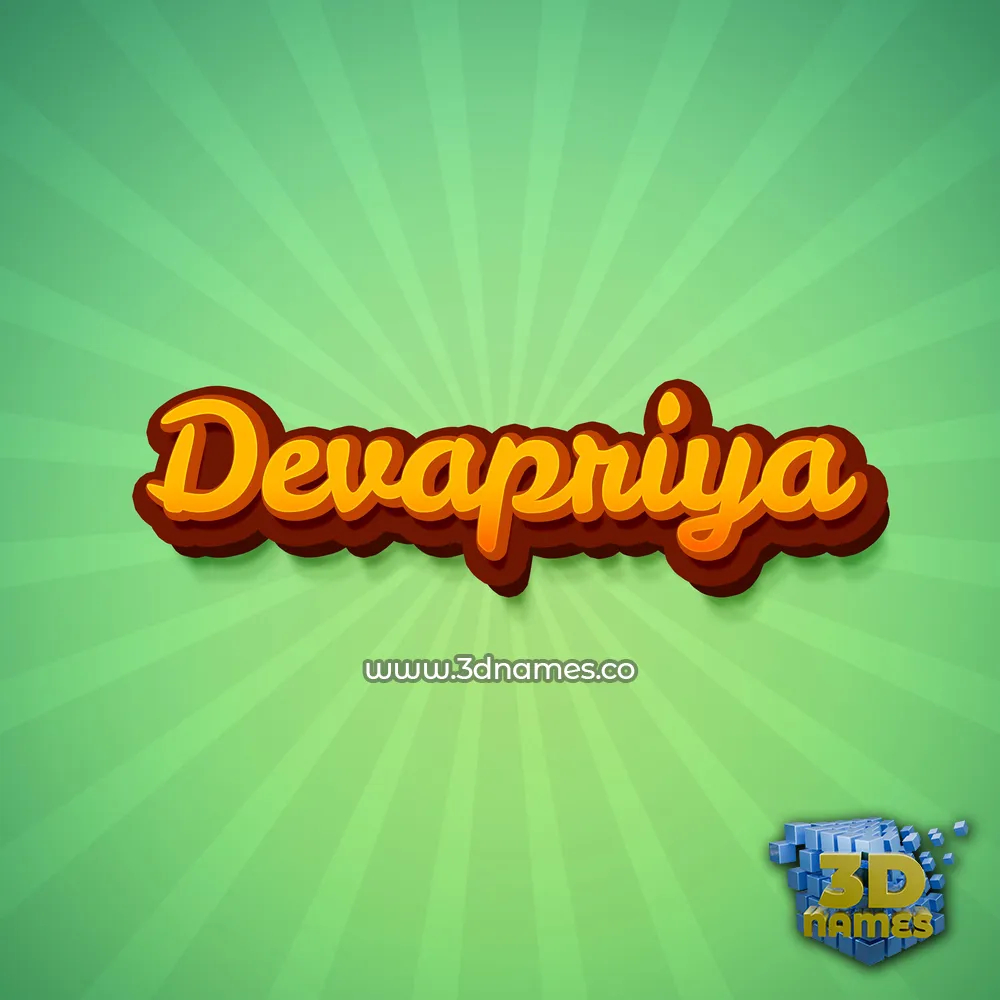 devapriya in Green Rays style - 3D name wallpaper