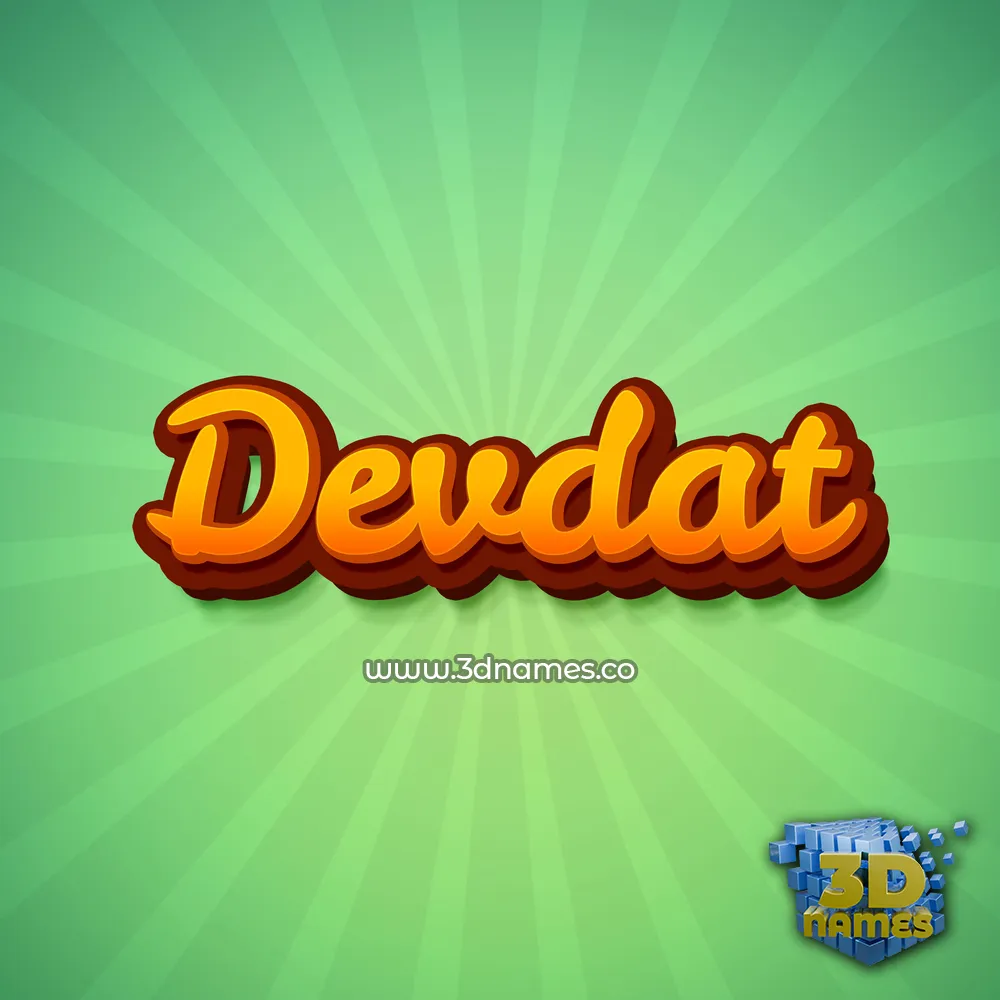 devdat in Green Rays style - 3D name wallpaper