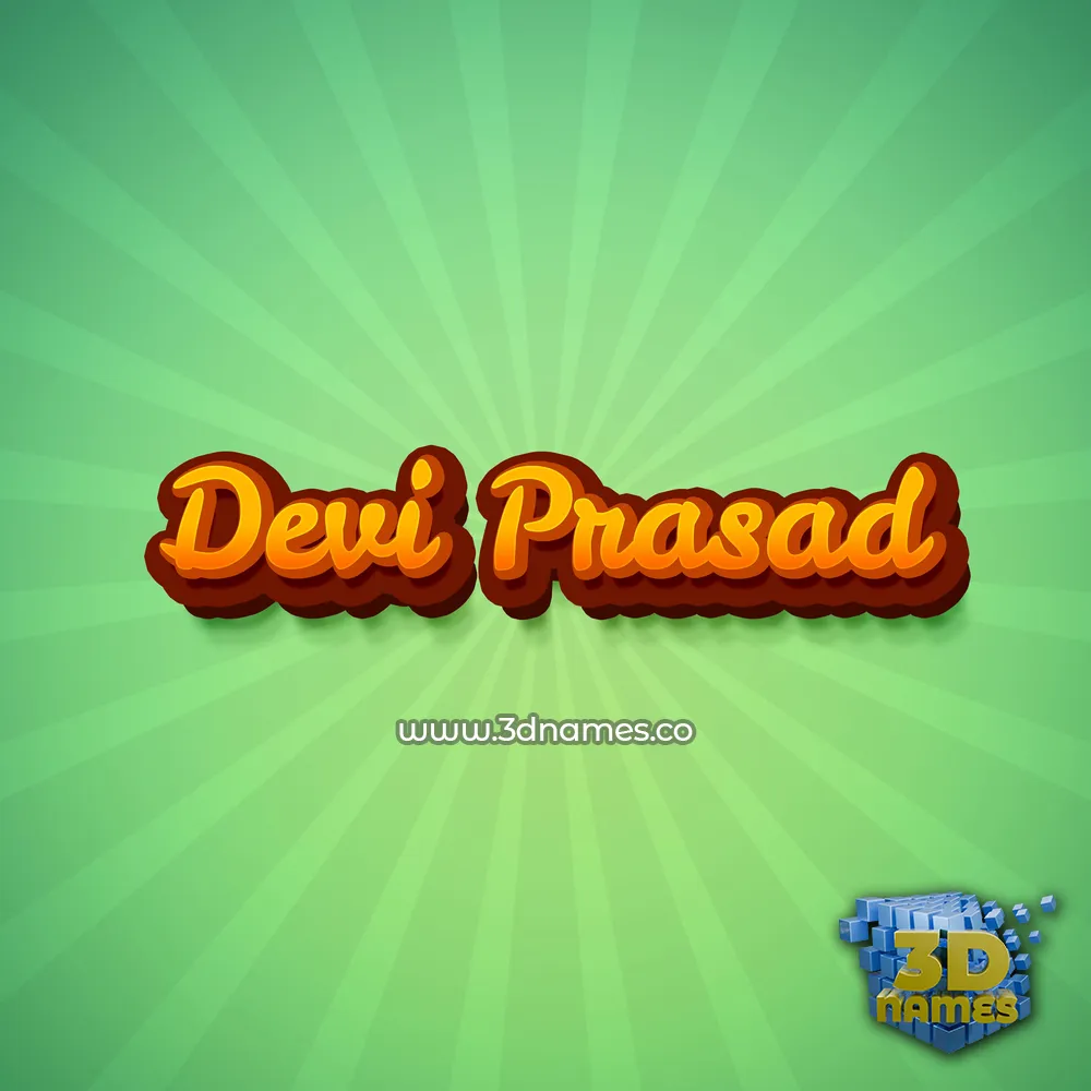 devi prasad in Green Rays style - 3D name wallpaper