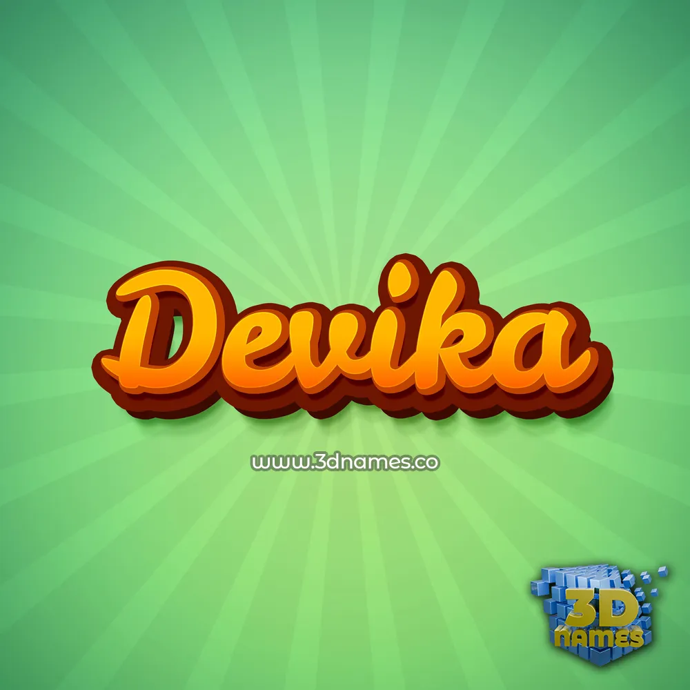 devika in Green Rays style - 3D name wallpaper