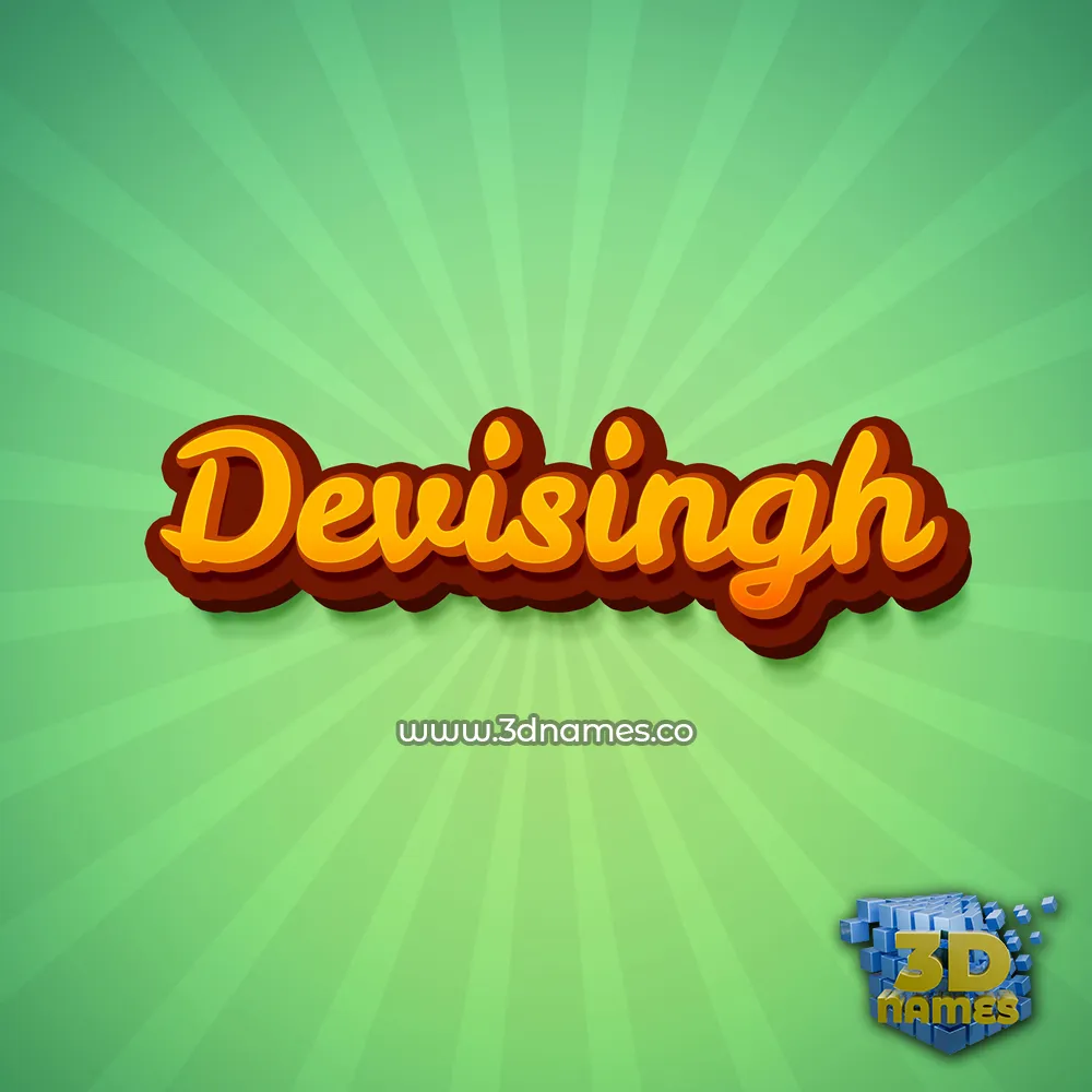 devisingh in Green Rays style - 3D name wallpaper