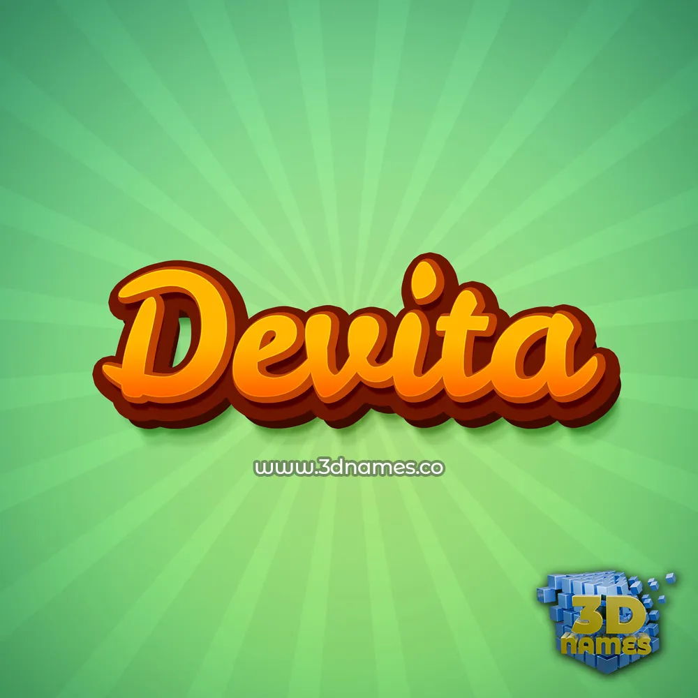 devita in Green Rays style - 3D name wallpaper