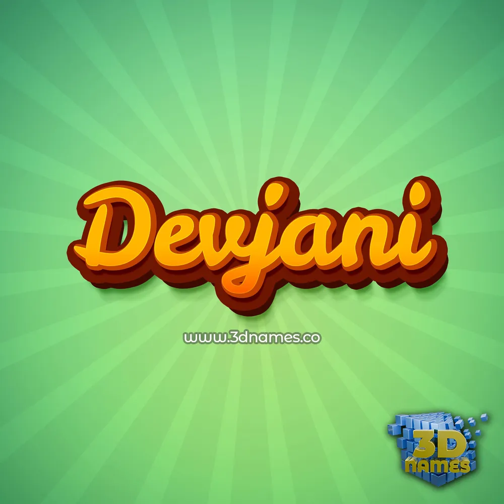 devjani in Green Rays style - 3D name wallpaper