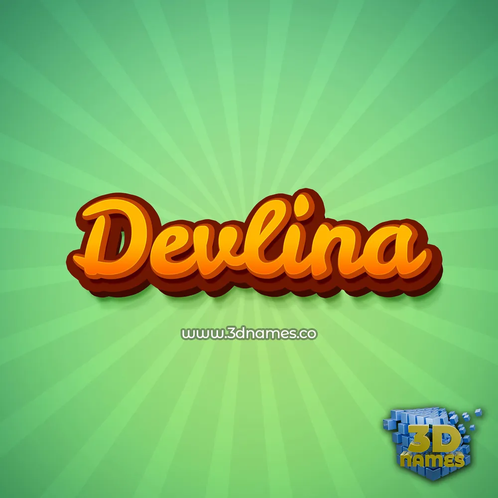 devlina in Green Rays style - 3D name wallpaper