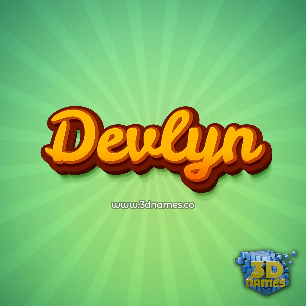 devlyn in Green Rays style - 3D name wallpaper