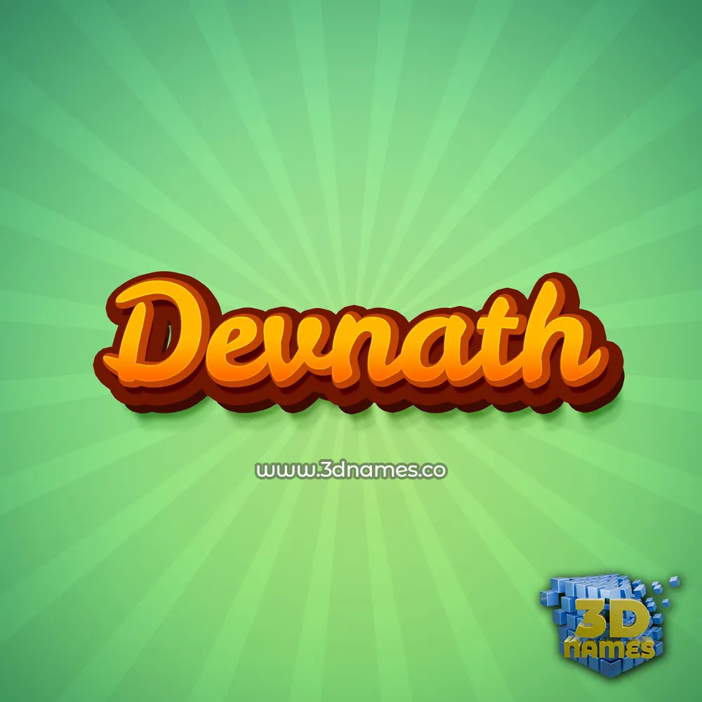 devnath in Green Rays style - 3D name wallpaper