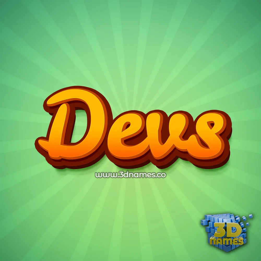 devs in Green Rays style - 3D name wallpaper