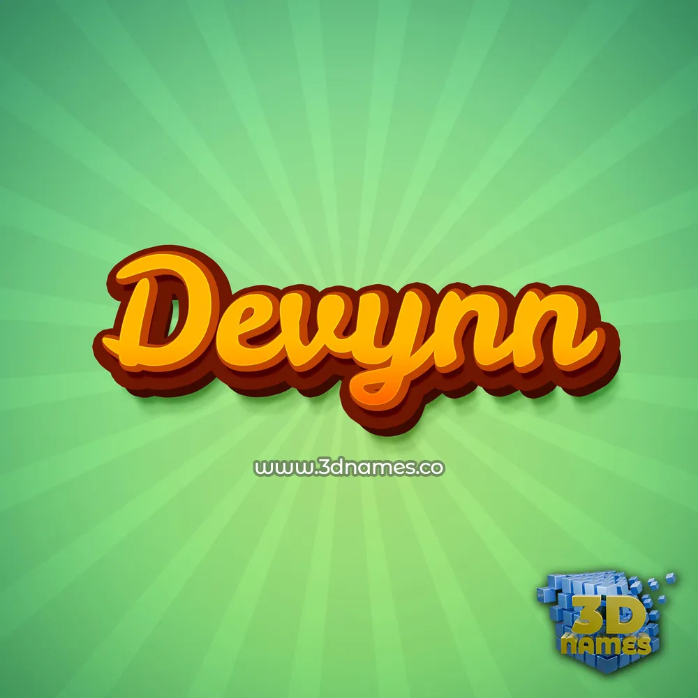 devynn in Green Rays style - 3D name wallpaper