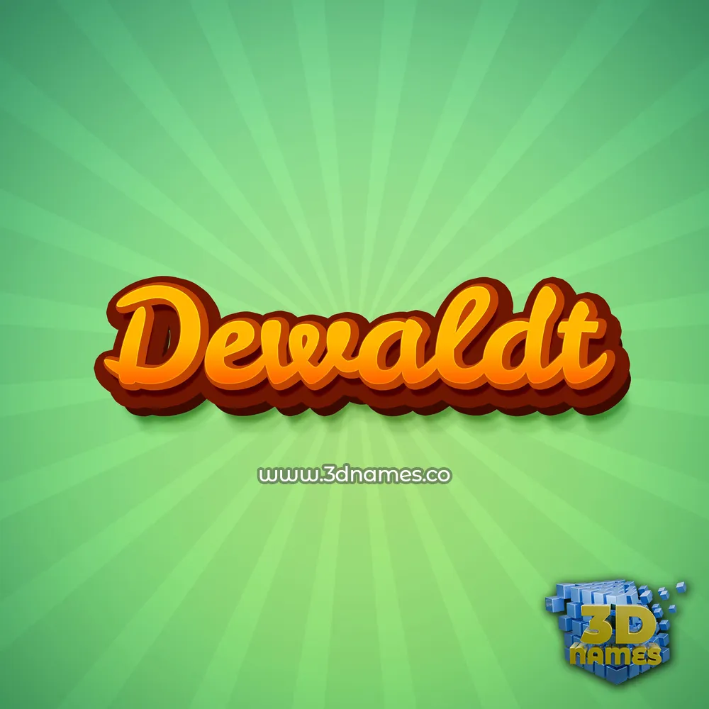 dewaldt in Green Rays style - 3D name wallpaper
