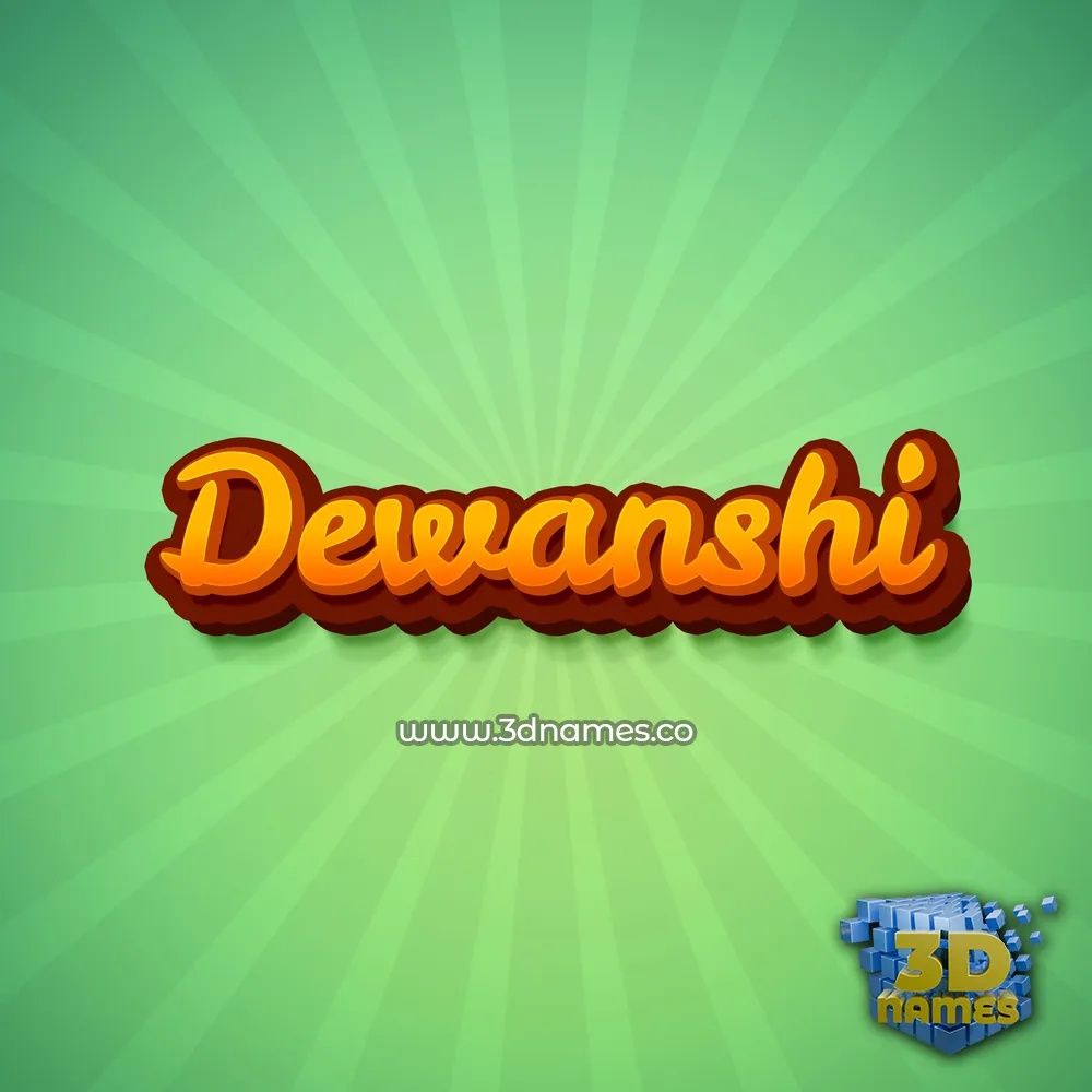 dewanshi in Green Rays style - 3D name wallpaper