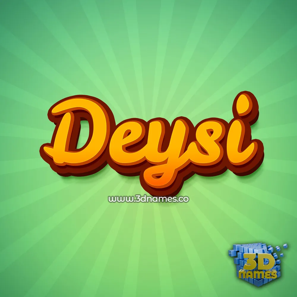 deysi in Green Rays style - 3D name wallpaper