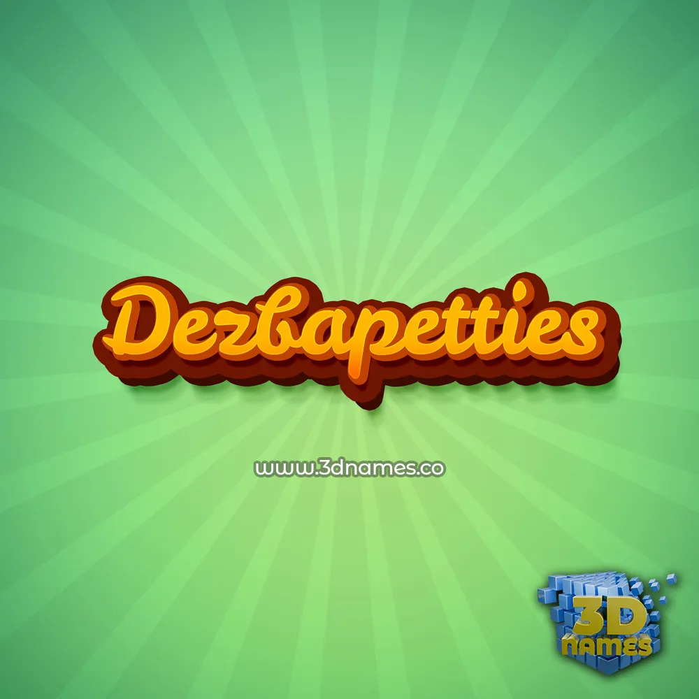 dezbapetties in Green Rays style - 3D name wallpaper