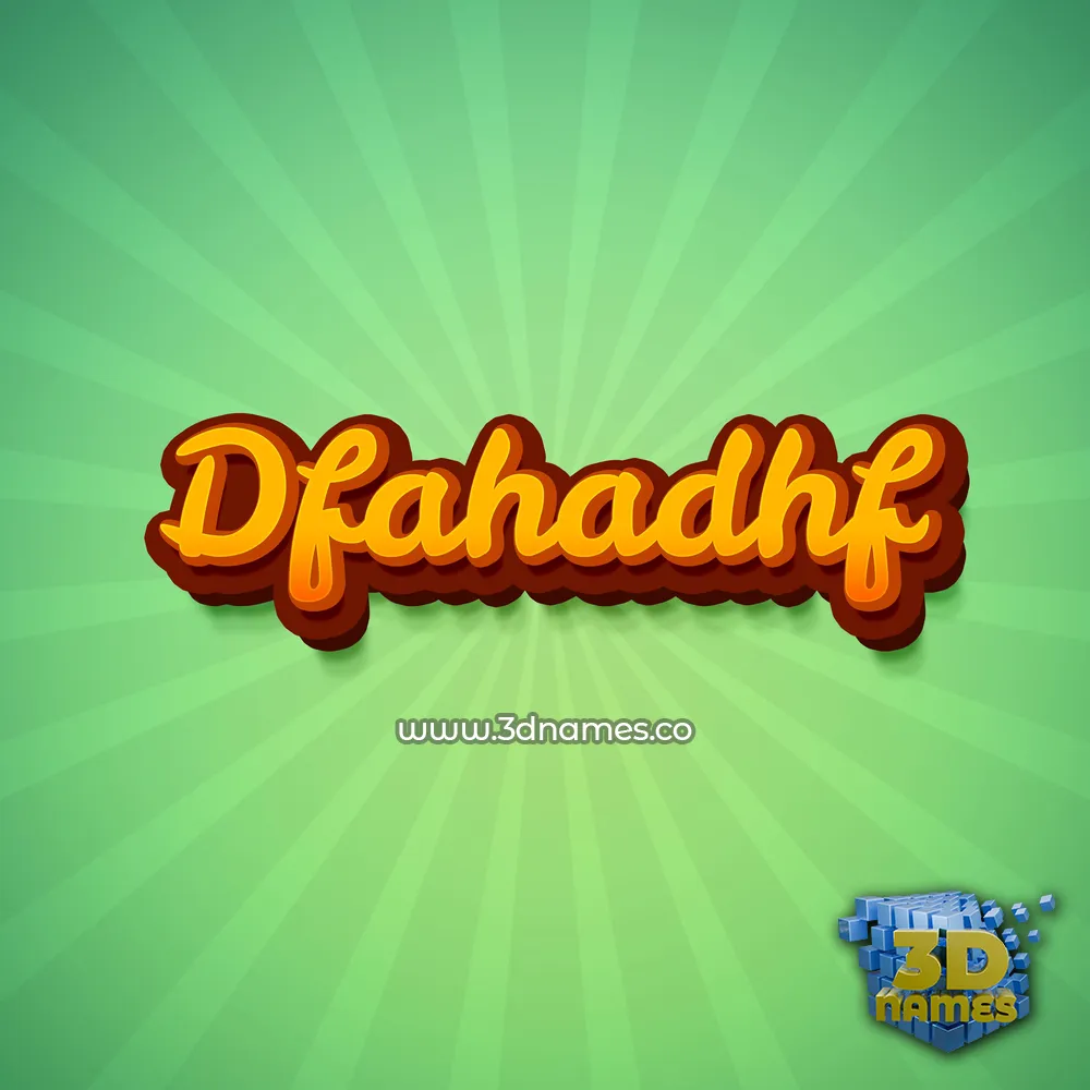 dfahadhf in Green Rays style - 3D name wallpaper