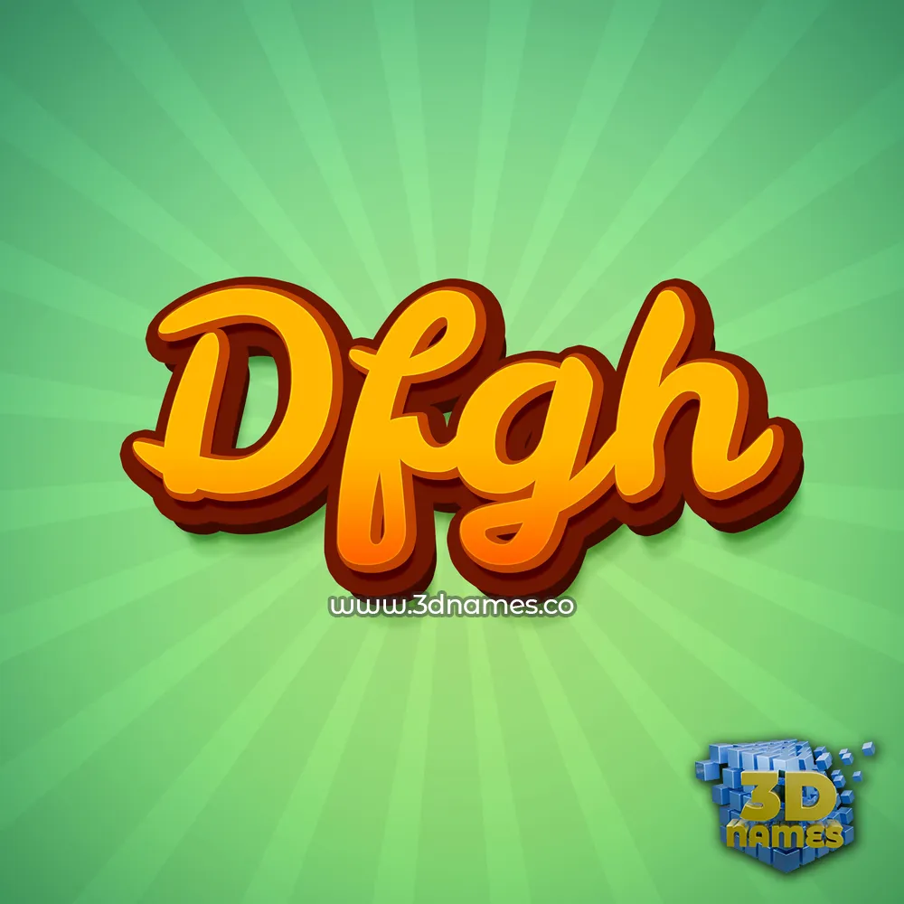 dfgh in Green Rays style - 3D name wallpaper