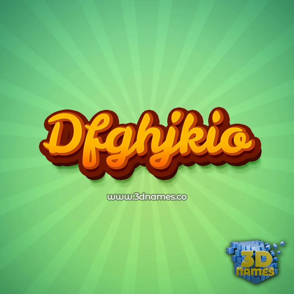 dfghjkio in Green Rays style - 3D name wallpaper