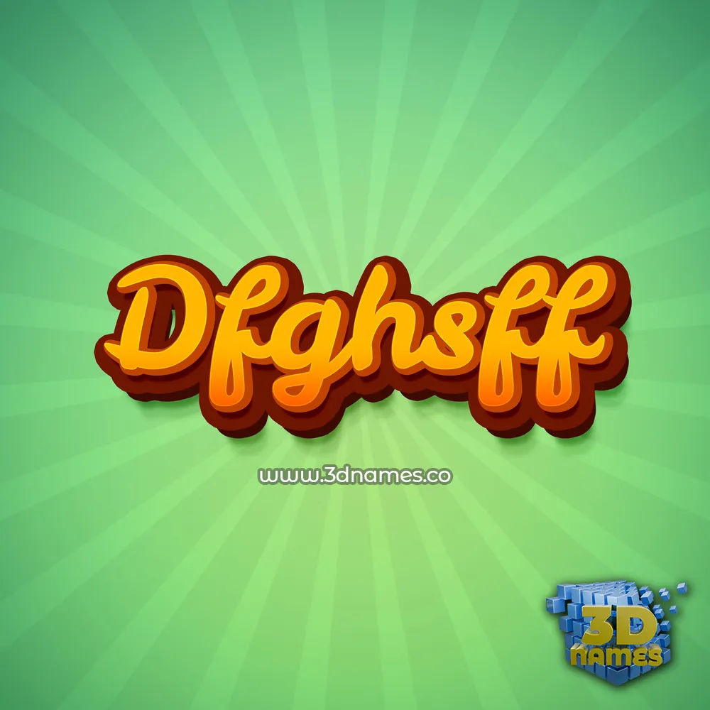 dfghsff in Green Rays style - 3D name wallpaper