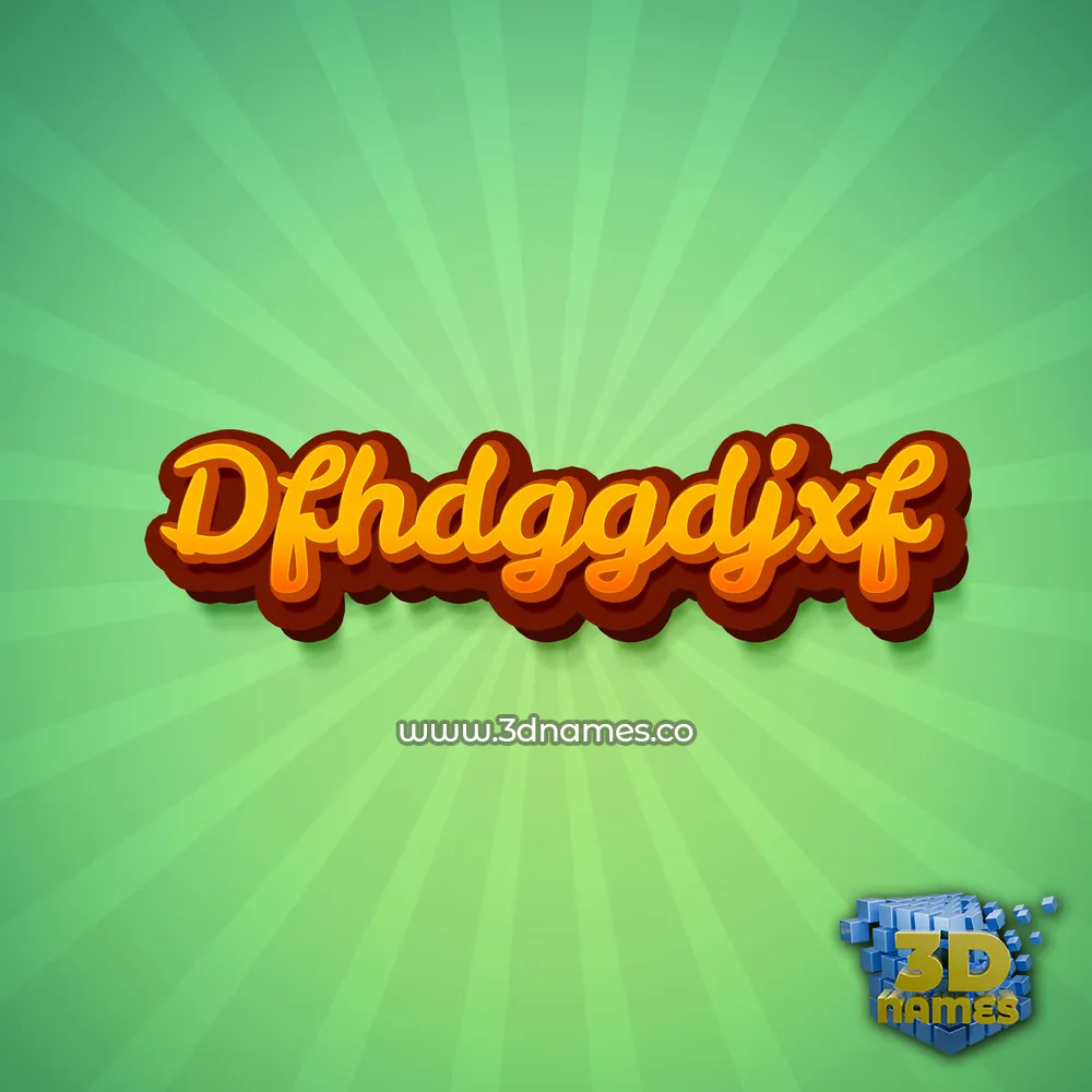 dfhdggdjxf in Green Rays style - 3D name wallpaper