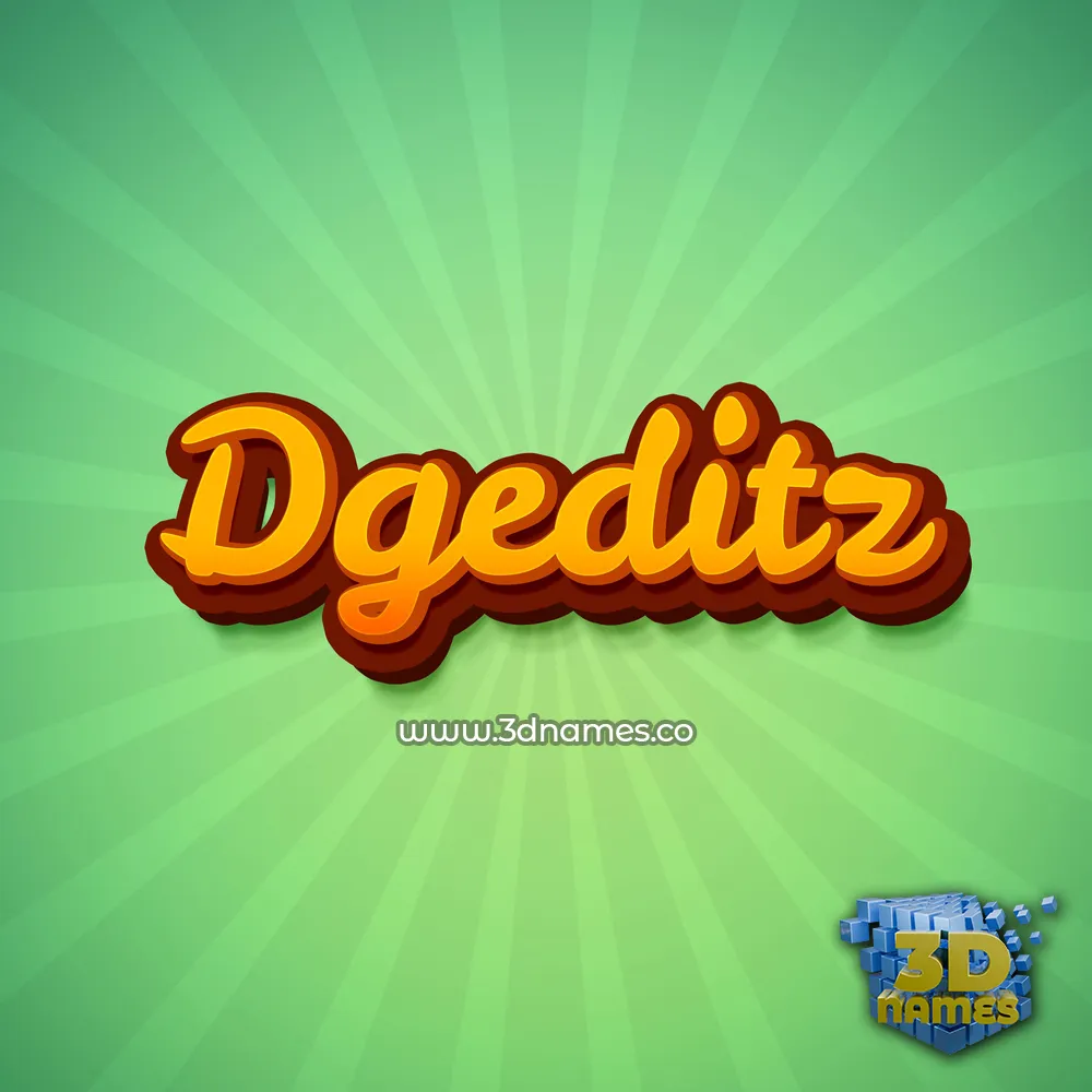 dgeditz in Green Rays style - 3D name wallpaper