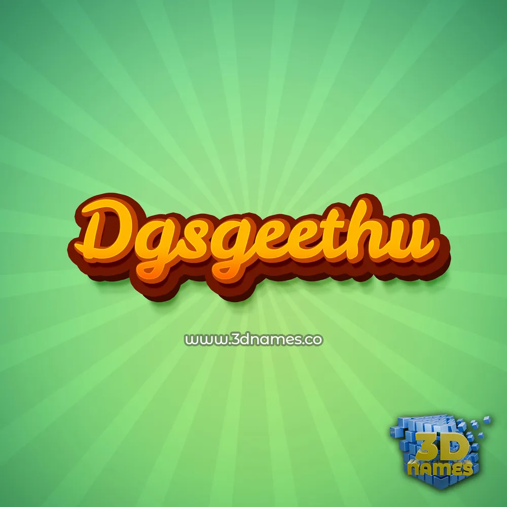 dgsgeethu in Green Rays style - 3D name wallpaper