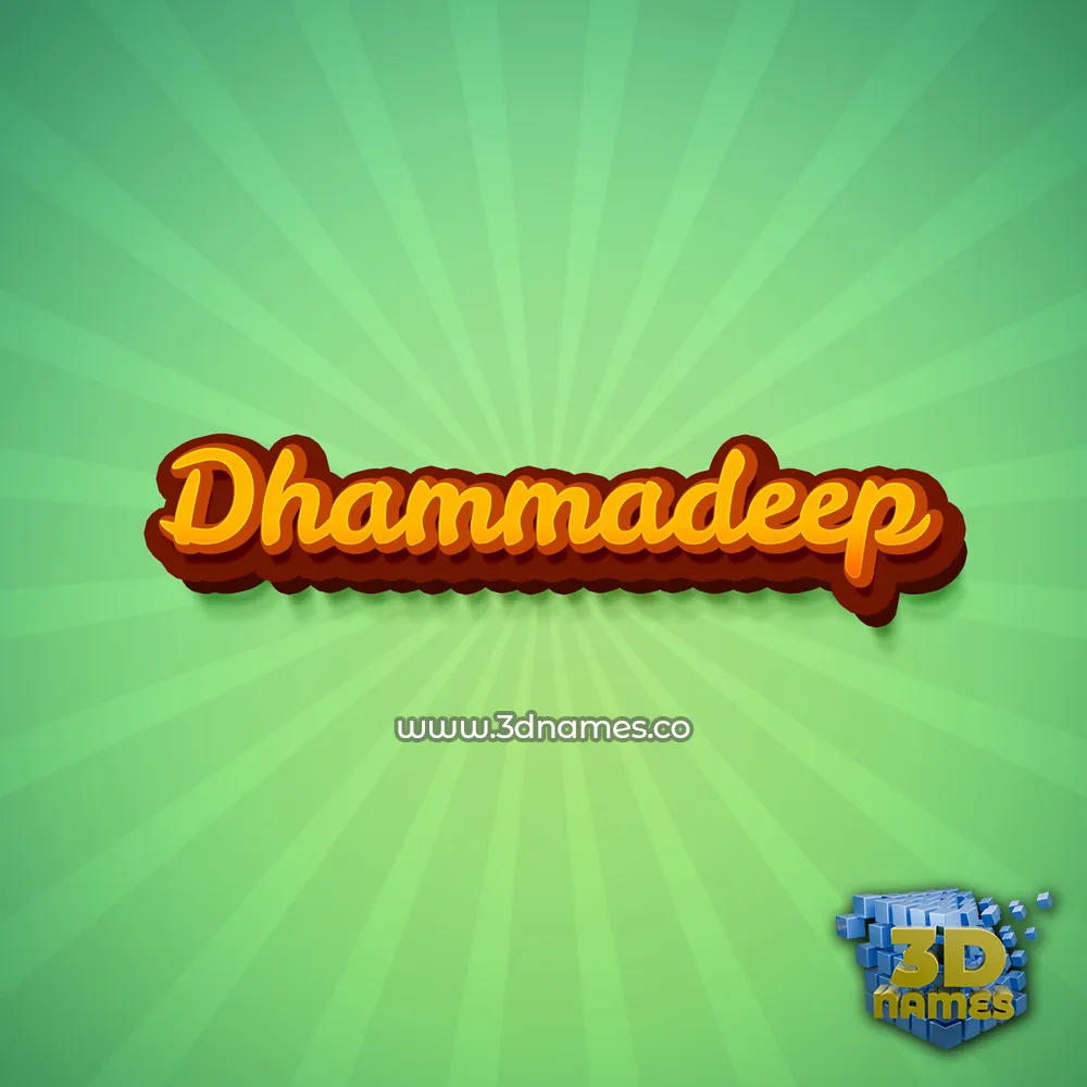 dhammadeep in Green Rays style - 3D name wallpaper