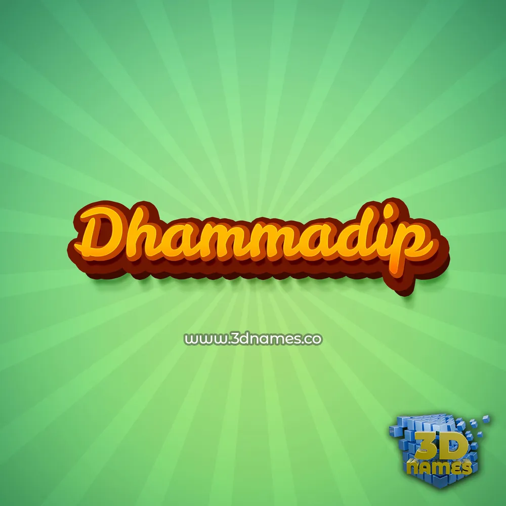 dhammadip in Green Rays style - 3D name wallpaper