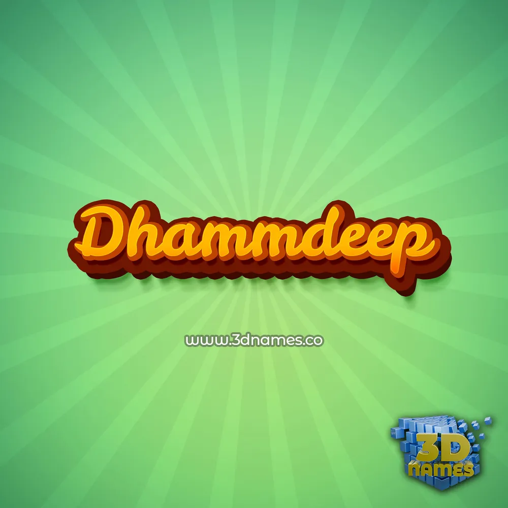 dhammdeep in Green Rays style - 3D name wallpaper