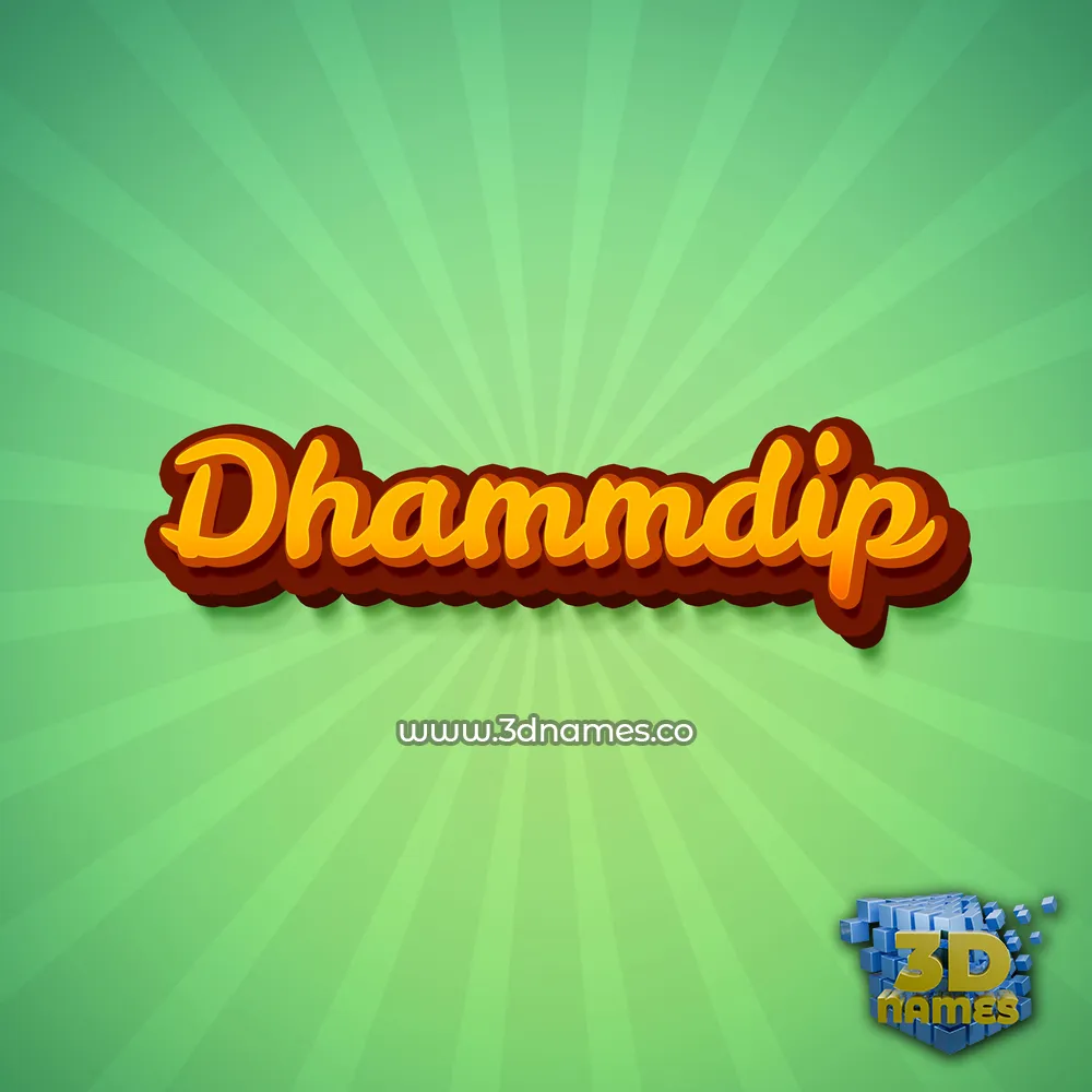 dhammdip in Green Rays style - 3D name wallpaper