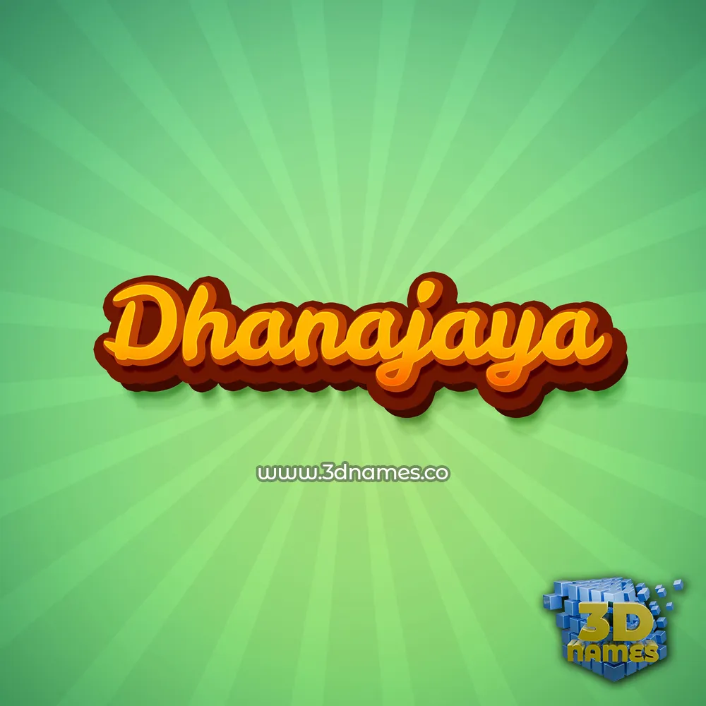 dhanajaya in Green Rays style - 3D name wallpaper