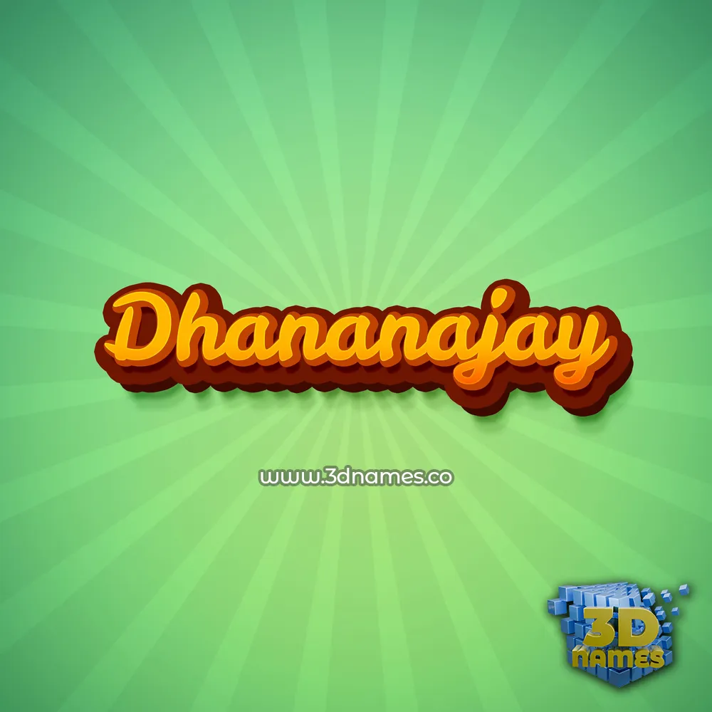 dhananajay in Green Rays style - 3D name wallpaper
